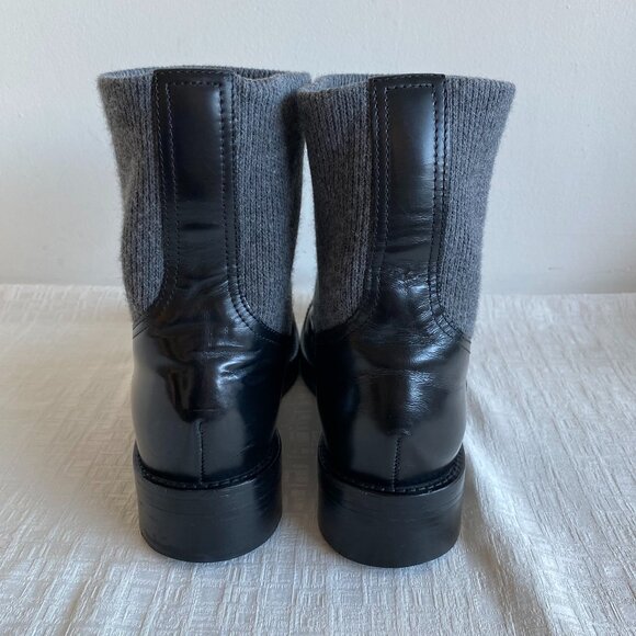 J. Crew Italian Leather Rib Cuff Chelsea Boots Sz 9 - Picture 5 of 16